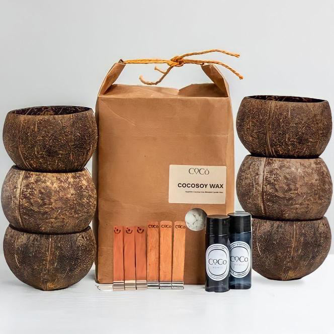 Candle Making Kit – 6 Mini Coconut Cups