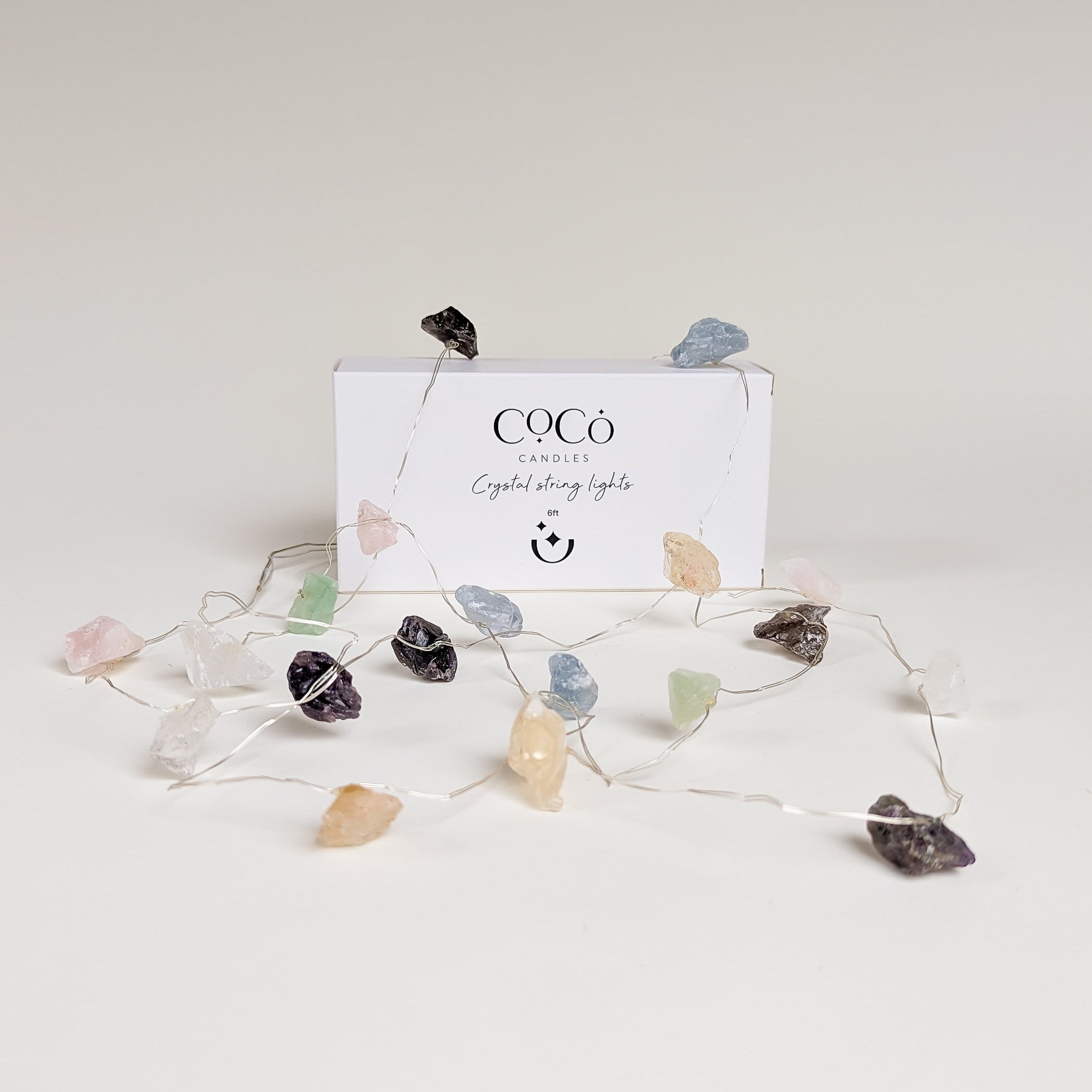 Candle Making Kit + Crystal String Fairy Lights Bundle