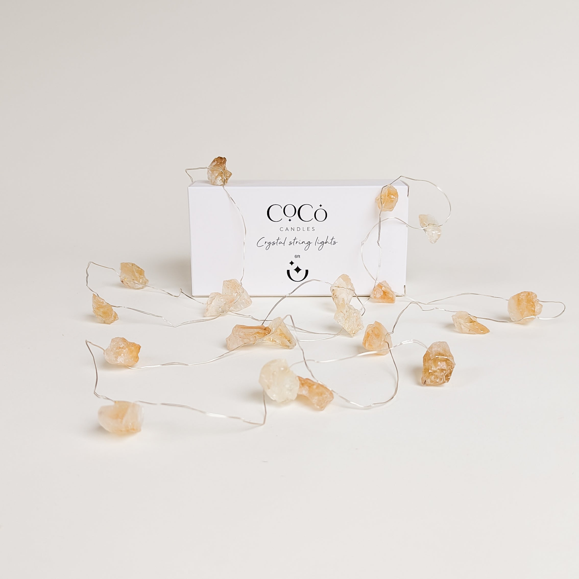 Candle Making Kit + Crystal String Fairy Lights Bundle