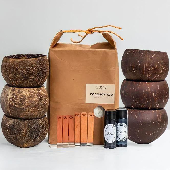 Candle Making Kit – 6 Mini Coconut Cups