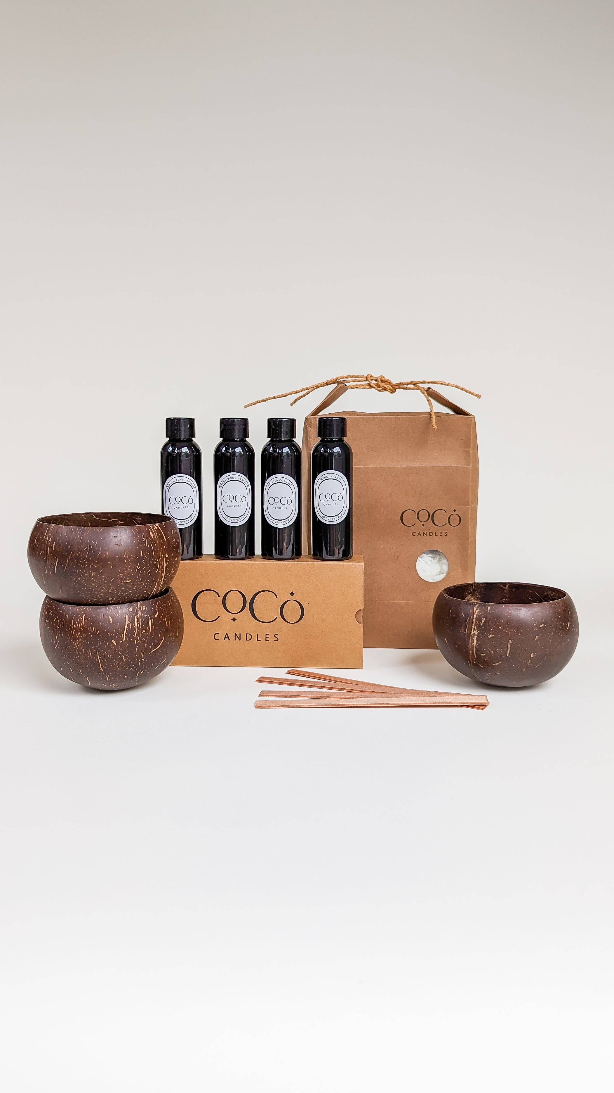 Candle Making Kit – 6 Mini Coconut Cups