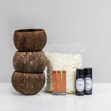 Candle Making Kit Coconut Set of 3 - Starter DIY Kit With Coco Soy Wax Blend & 60ml Fragrance