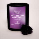 Health & Wellness Candle + Amethyst Crystal