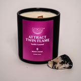 Attract Twin Flame Candle + Moonstone Crystal