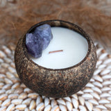 Amethyst Crystal Coconut Candle (Anxiety)