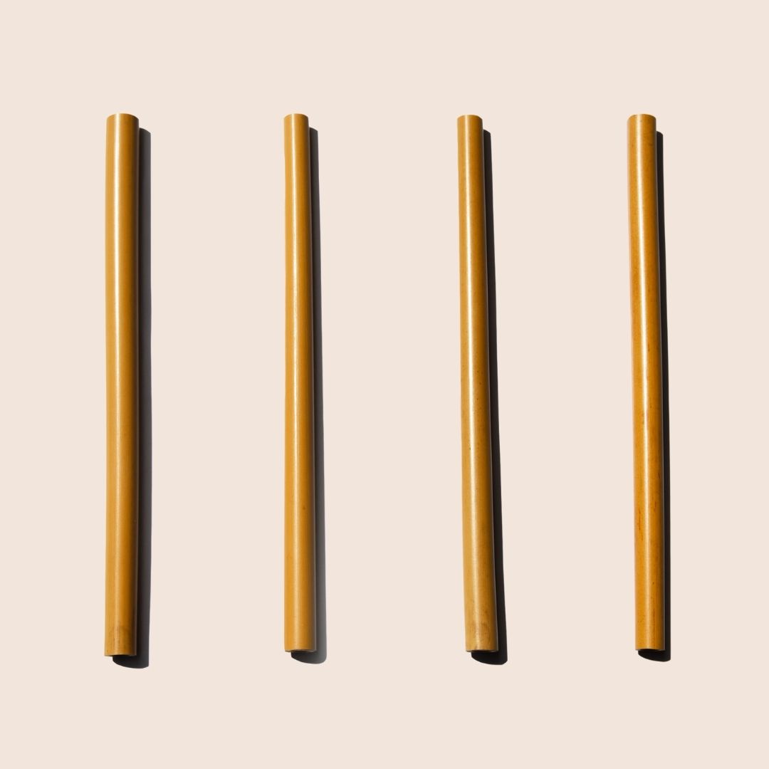 Bamboo Straws Set 4