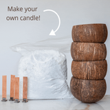 Candle Making Kit Coconut Set of 3 - Starter DIY Kit With Coco Soy Wax Blend & 60ml Fragrance