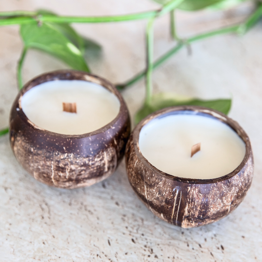 Twin Coconut Shell Candle