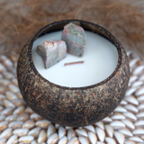 Unakite Crystal Coconut Candle (Inner Healing)